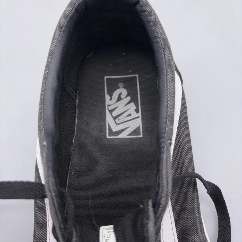 Vans Ward Low Top Sneakers Men 9.5 Black Canvas Skate Classic Athleisure